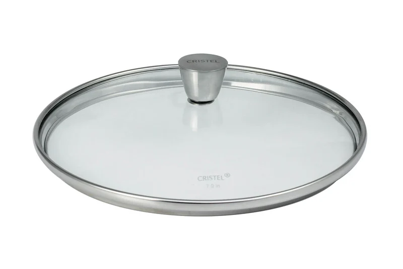 Couvercle Cristel 1826 en verre bombé à pontet en inox