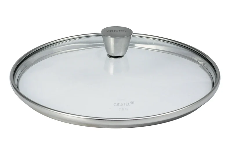 Couvercle Cristel 1826 en verre bombé à pontet en inox