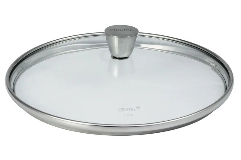 Couvercle Cristel 1826 en verre bombé à pontet en inox