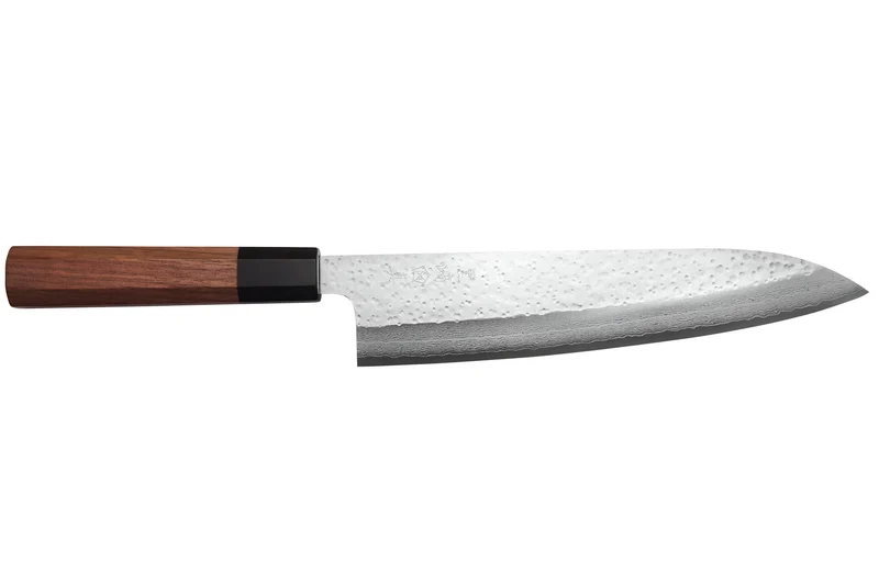 Couteau gyuto 21cm japonais artisanal Makoto Kurosaki VG7 Damas martelé