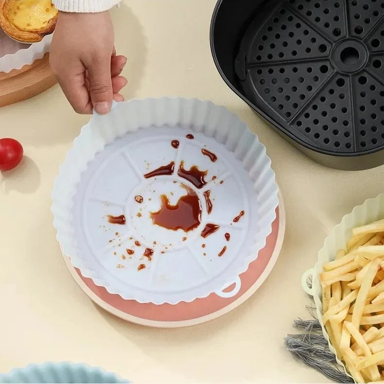 Panier de Cuisson en Silicone pour Friteuse sans Huile (19x22x6 cm)