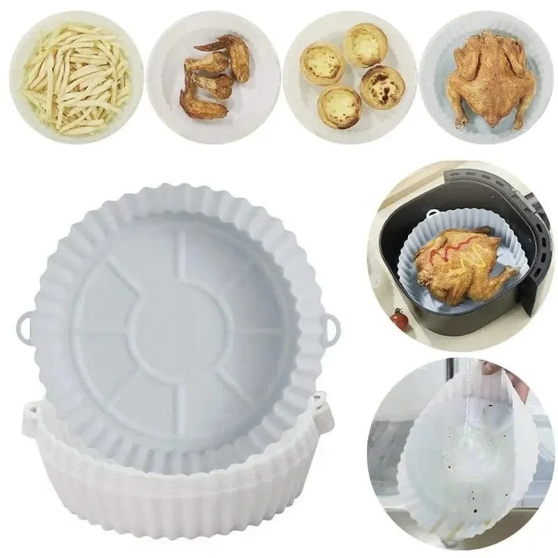Panier de Cuisson en Silicone pour Friteuse sans Huile (19x22x6 cm)