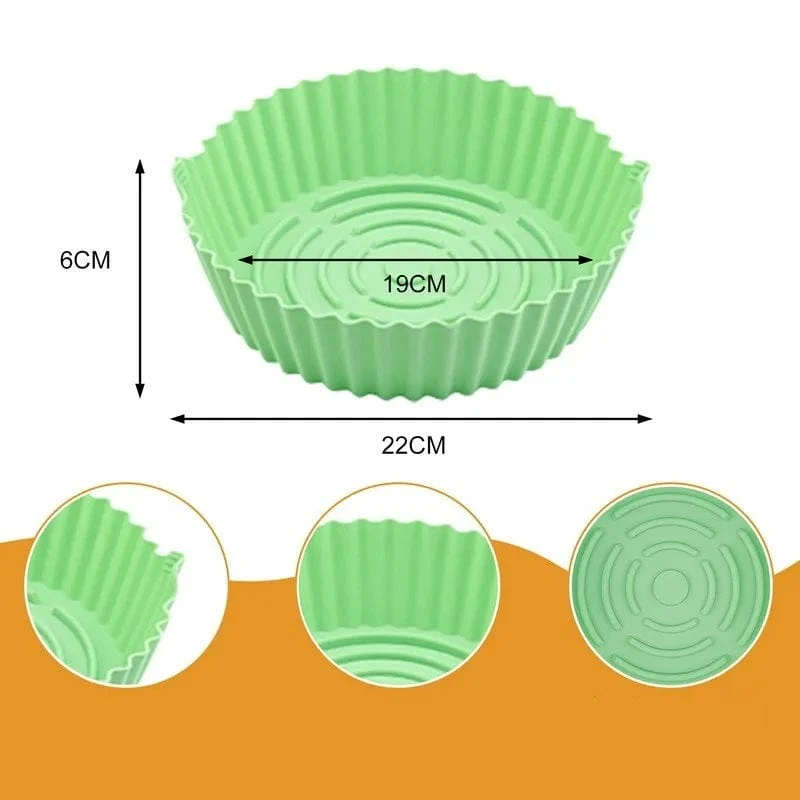 Panier de Cuisson en Silicone pour Friteuse sans Huile (19x22x6 cm)