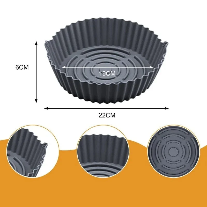 Panier de Cuisson en Silicone pour Friteuse sans Huile (19x22x6 cm)
