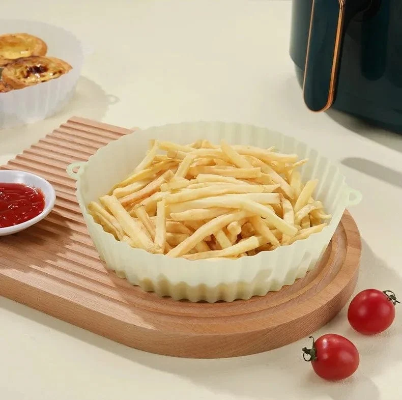 Panier de Cuisson en Silicone pour Friteuse sans Huile (16x19x6 cm)