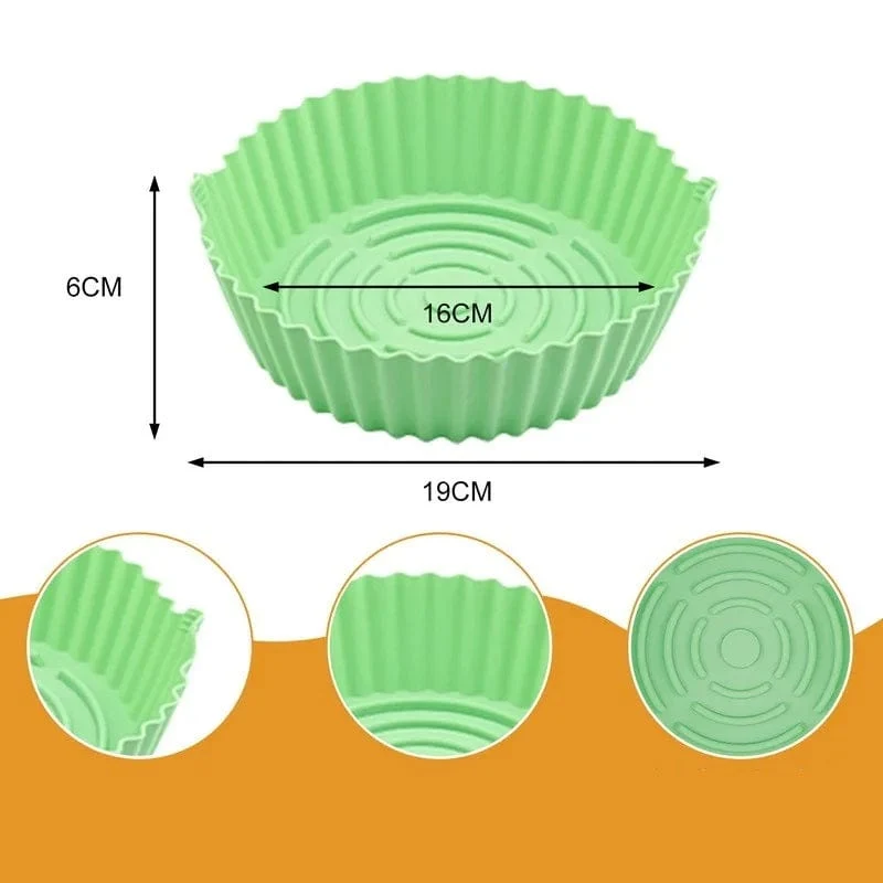 Panier de Cuisson en Silicone pour Air Fryer (16x19x6 cm)