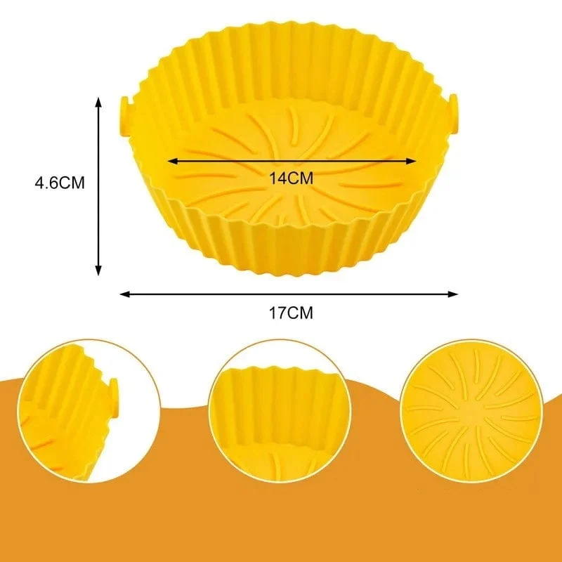 Panier de Cuisson en Silicone pour Air Fryer (14x17x4,6 cm)