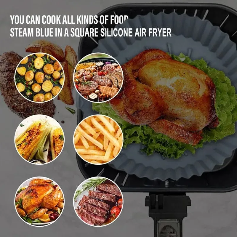 Panier de Cuisson en Silicone pour Friteuse sans Huile (14x17x4,6 cm)