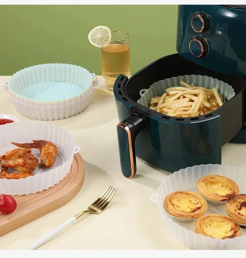 Panier de Cuisson en Silicone pour Friteuse sans Huile (14x17x4,6 cm)