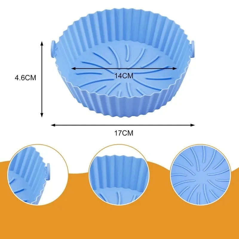 Panier de Cuisson en Silicone pour Friteuse sans Huile (14x17x4,6 cm)