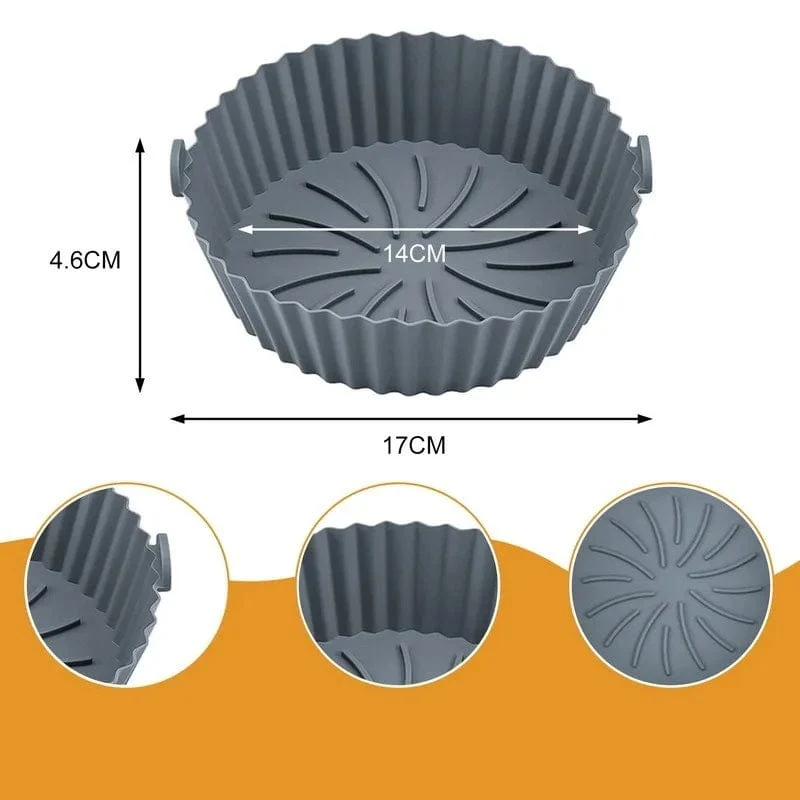 Panier de Cuisson en Silicone pour Friteuse sans Huile (14x17x4,6 cm)