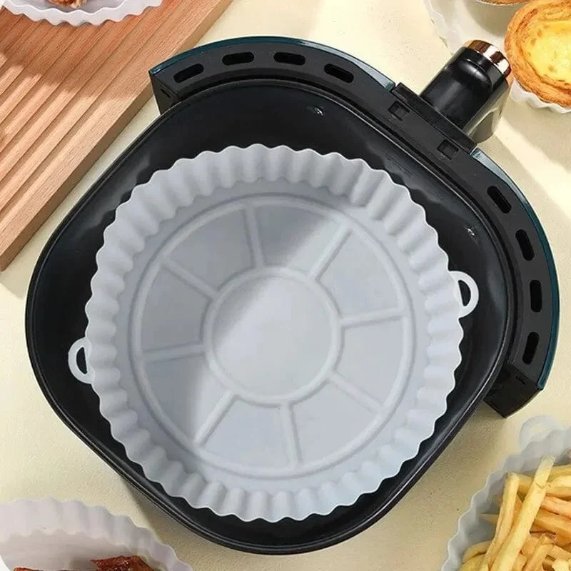 Panier de Cuisson en Silicone pour Friteuse sans Huile (18x20x4,5 cm)