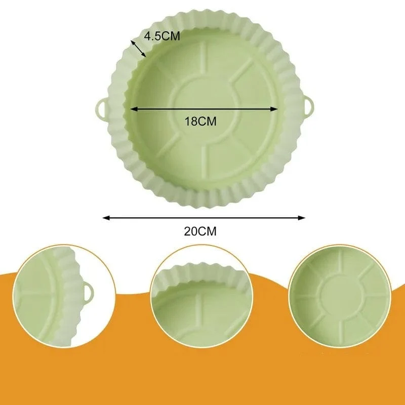 Panier de Cuisson en Silicone pour Friteuse sans Huile (18x20x4,5 cm)