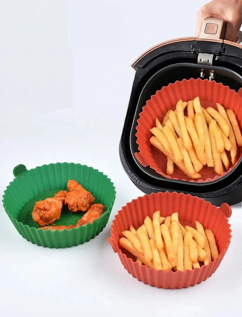 Panier de Cuisson en Silicone pour Air Fryer (18x20x4,5 cm)