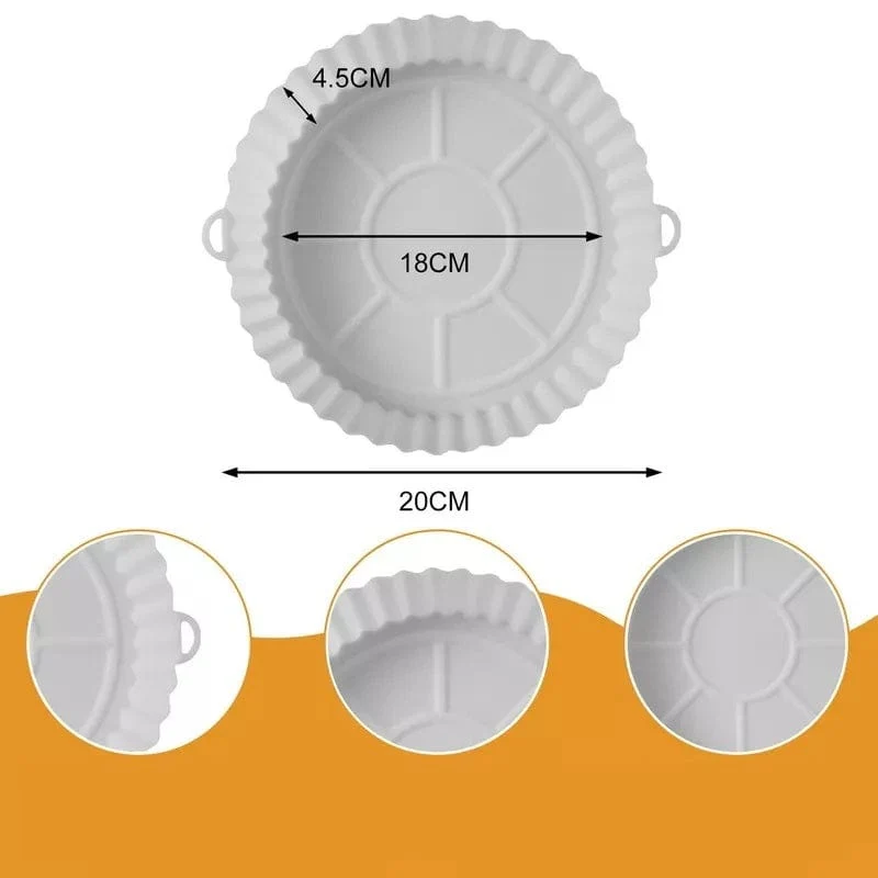 Panier de Cuisson en Silicone pour Air Fryer (18x20x4,5 cm)