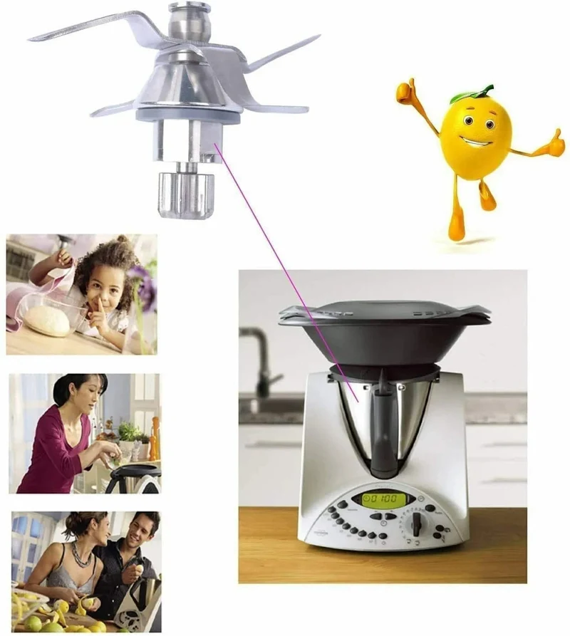 Couteau de Rechange Thermomix TM5 / TM6 / TM7 à Base Métal – Lames Inox et Joint