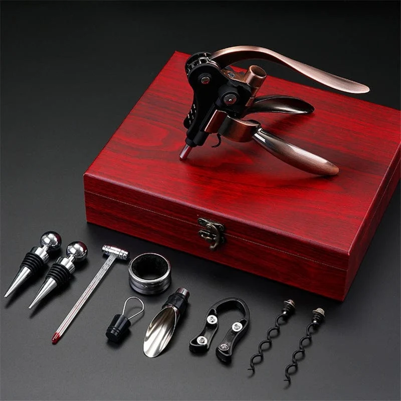 Coffret Sommelier en Bois du Tire-Bouchon à Levier double