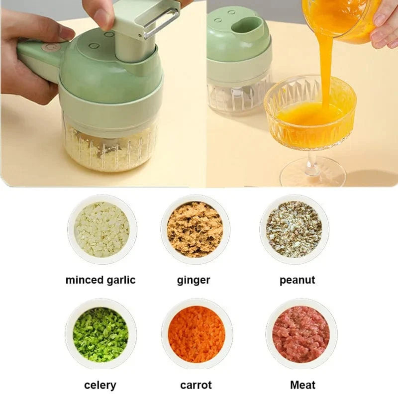 Hachoir à Légumes électrique 4-en-1