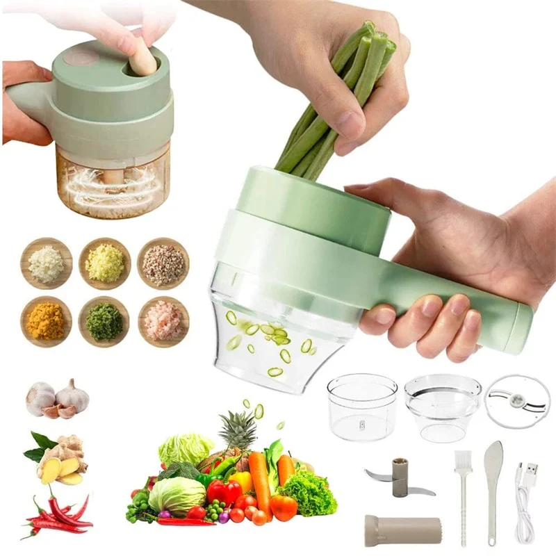 Hachoir à Légumes électrique 4-en-1