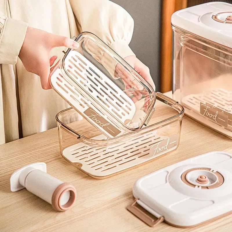Boites hermétiques sous vide avec Pompe aspirante