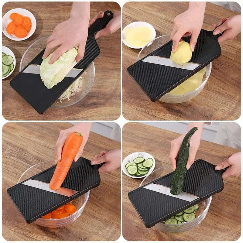Mandoline Japonaise avec Manche et Protège-Main - Lame Inox