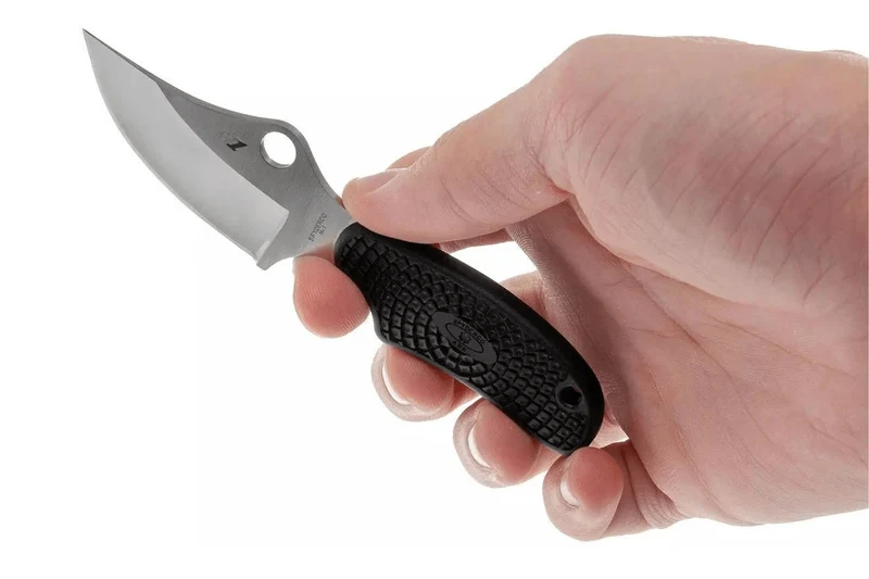 Couteau Spyderco ARK FB35PBK lame 5,5cm manche noir + étui polymère avec chaînette