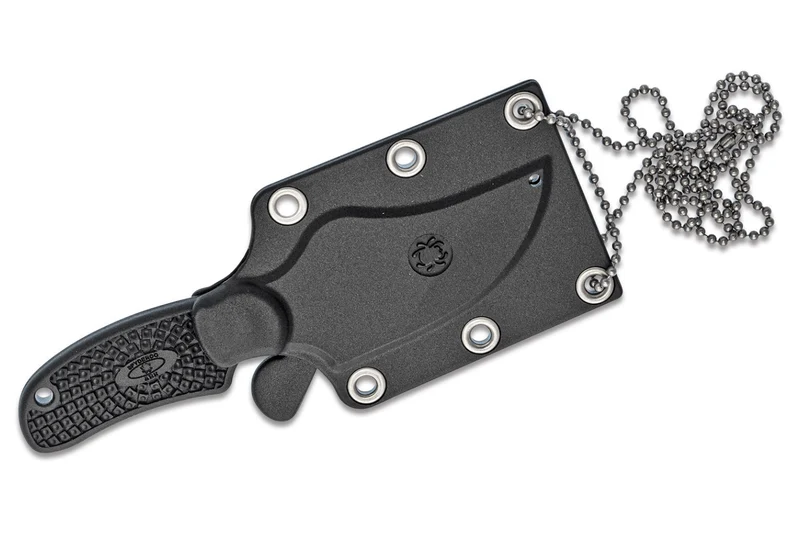 Couteau Spyderco ARK FB35PBK lame 5,5cm manche noir + étui polymère avec chaînette