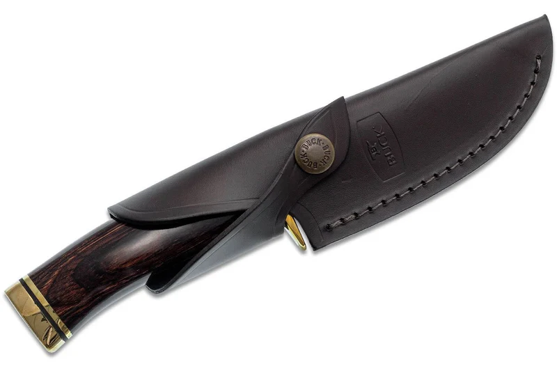 Couteau Buck 192 Vanguard 0192BRS lame 10,8cm manche bois de noyer + étui cuir