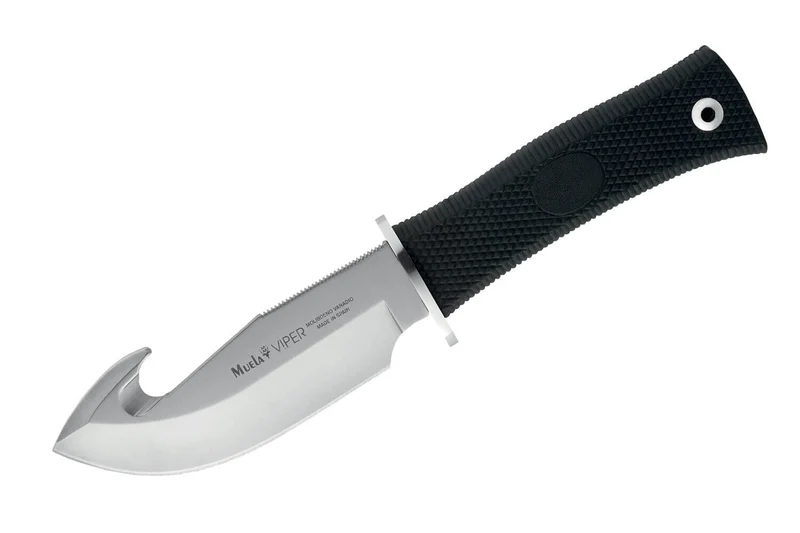 Couteau Muela Viper 11-S 9288 lame 11cm manche en gomme noir + étui en cuir