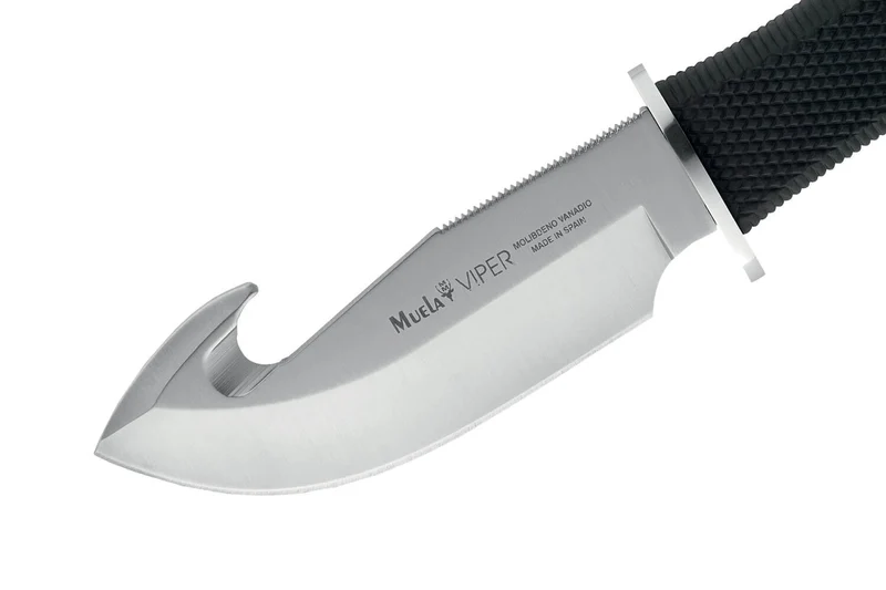 Couteau Muela Viper 11-S 9288 lame 11cm manche en gomme noir + étui en cuir