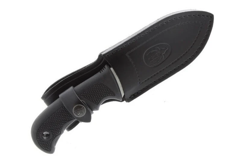 Couteau Muela Bisonte 9305 lame 11cm manche en gomme noir + étui en cuir