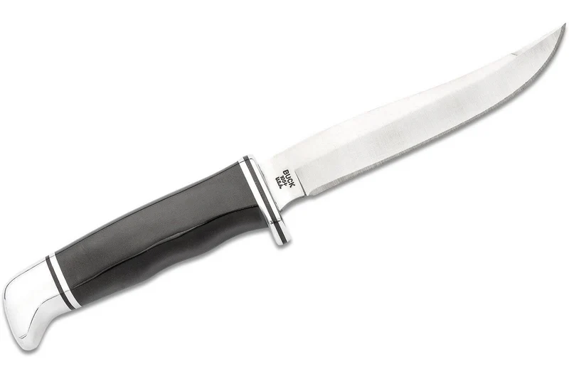 Couteau Buck 105 Pathfinder 0105BKS lame 12,7cm manche résine phénolique noir/alu + étui cuir