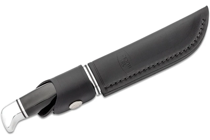 Couteau Buck 105 Pathfinder 0105BKS lame 12,7cm manche résine phénolique noir/alu + étui cuir