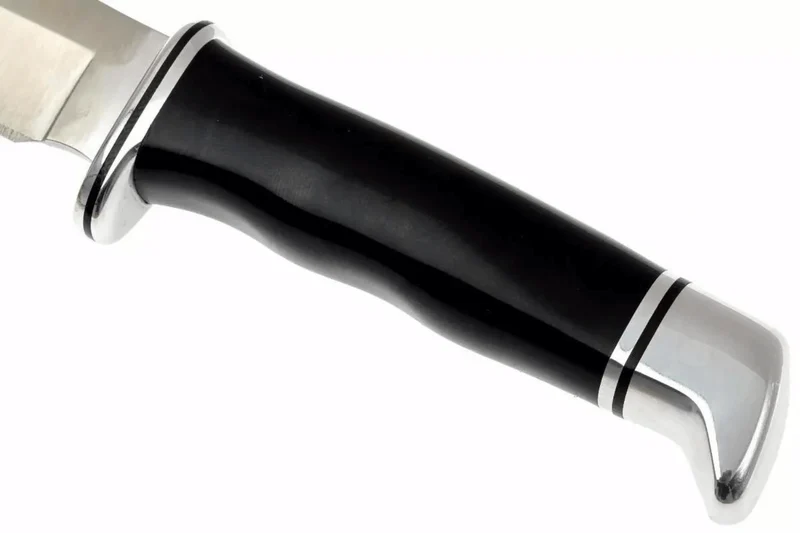 Couteau Buck 103 Skinner 0103BKS lame 10,2cm manche résine phénolique noir/alu avec étui en cuir