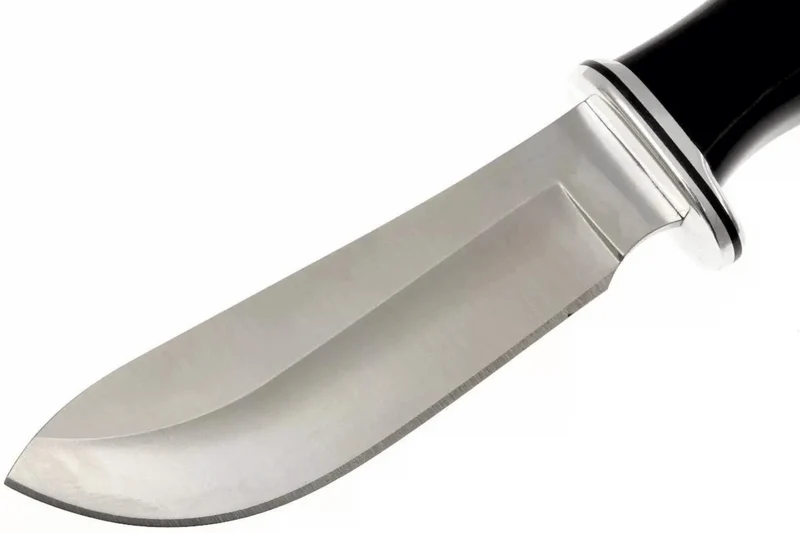 Couteau Buck 103 Skinner 0103BKS lame 10,2cm manche résine phénolique noir/alu avec étui en cuir