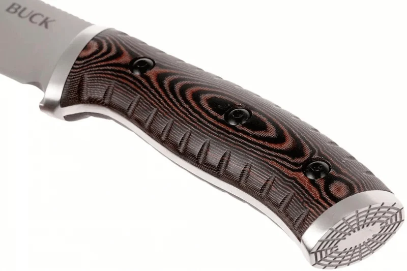 Couteau multifonction Buck 863 Selkirk 0863BRS lame 11,7cm manche micarta marron avec allume-feu et étui nylon