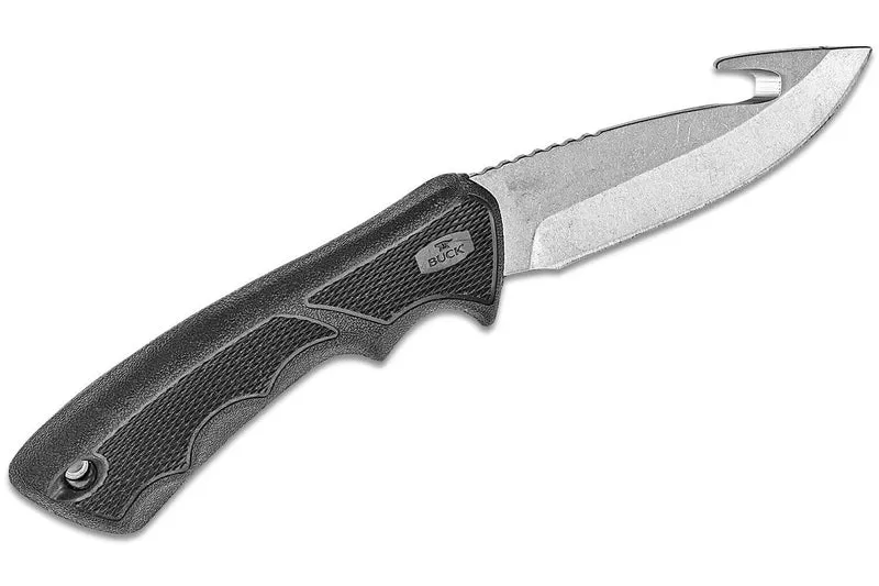 Couteau Buck 685 Bucklite Max II Large Guthook 0685BKG lame 10,2cm manche caoutchouc noir + étui polyester