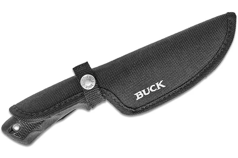 Couteau Buck 685 Bucklite Max II Large Guthook 0685BKG lame 10,2cm manche caoutchouc noir + étui polyester