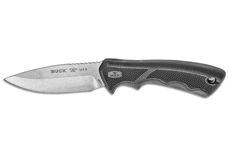 Couteau Buck 684 Bucklite Max II Large 0685BKS lame 10,2cm manche caoutchouc noir + étui polyester