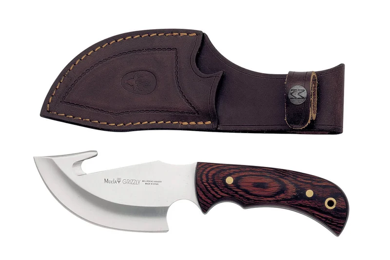 Couteau Muela Grizzly 9204 lame 12cm manche en stamina foncé + étui en cuir
