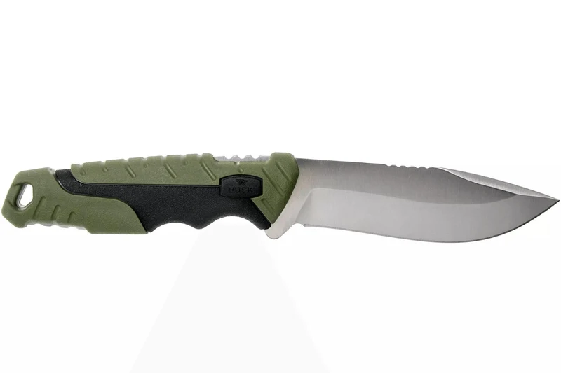 Couteau Buck 656 Pursuit Large 0656GRS lame 11,4cm manche nylon/fibres de verre vert + étui polyester