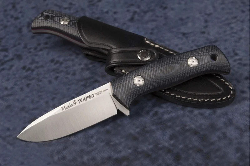 Couteau Muela Tuareg 10M 9335 lame 10cm manche en micarta jute bleu et noir