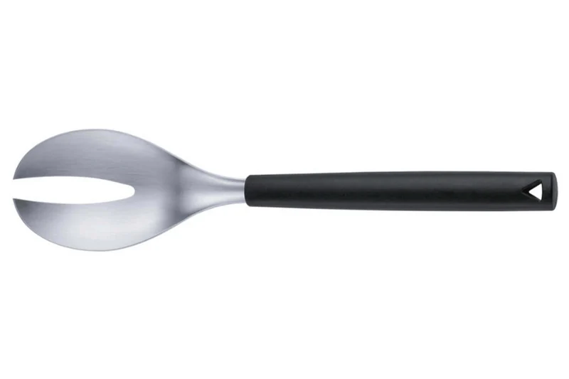 Set 2 couverts à salade Triangle en inox brossé et manche en polypropylène