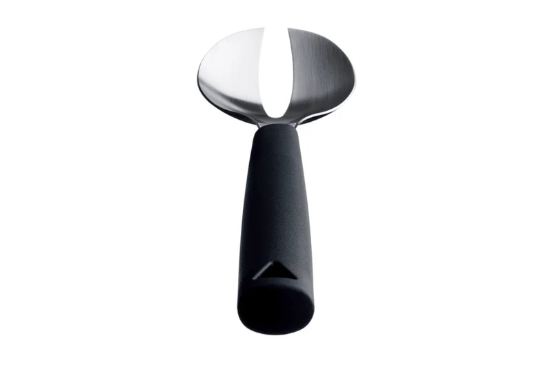 Set 2 couverts à salade Triangle en inox brossé et manche en polypropylène