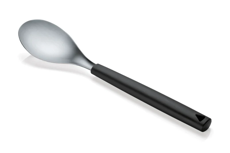 Set 2 couverts à salade Triangle en inox brossé et manche en polypropylène