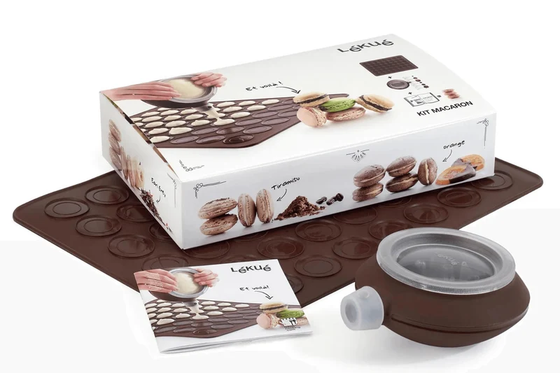 Set pour 24 macarons Lékué avec recettes incluses