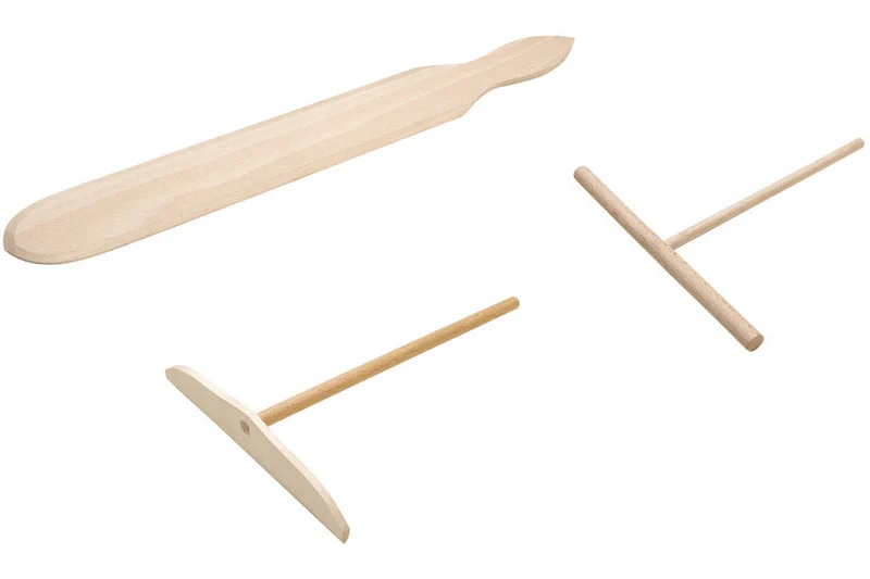 Râteau à crêpes rond 18cm en bois de hêtre