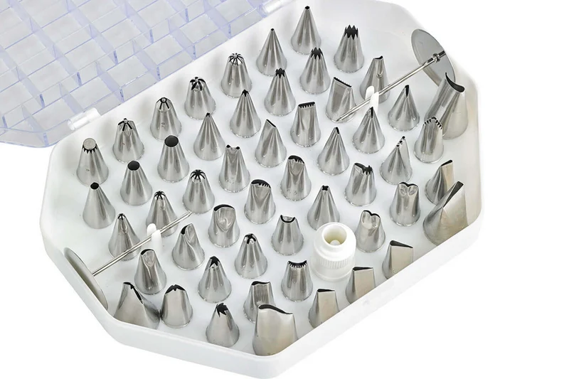 Boîte de douilles en acier inoxydable pour décors fins - 26 ou 52 douilles