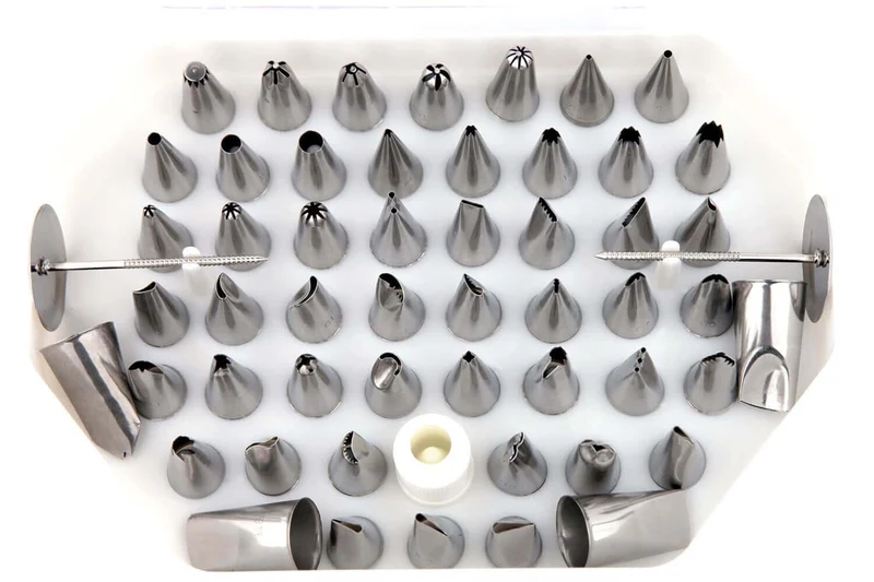 Boîte de douilles en acier inoxydable pour décors fins - 26 ou 52 douilles