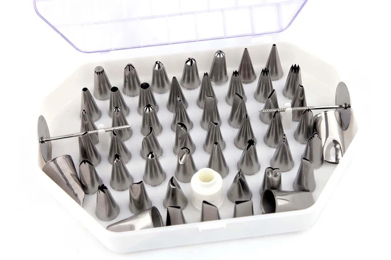 Boîte de douilles en acier inoxydable pour décors fins - 26 ou 52 douilles